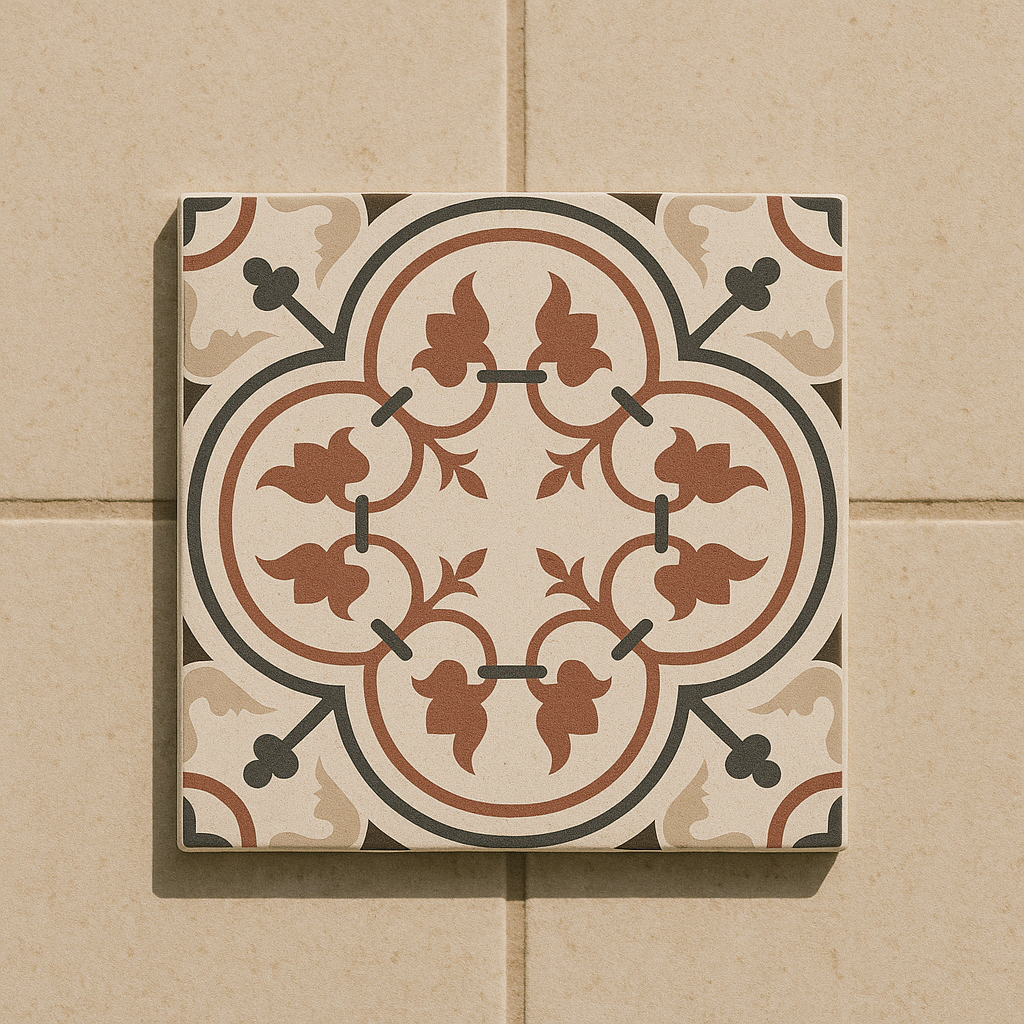 Elegantly Versatile Brown Cubic Ceramic Tiles - 20x20
