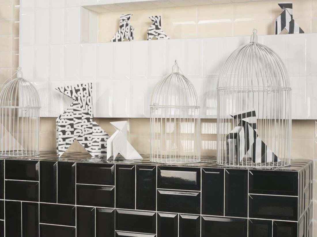 Elegant Biselado White Gloss Ceramic Wall Tiles