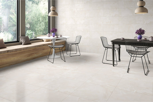Refined Onyx Bianco Matt Porcelain Tiles 60x60