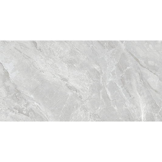 Lustrous Light Grey Porcelain Tiles - Zenith 30x60 Collection