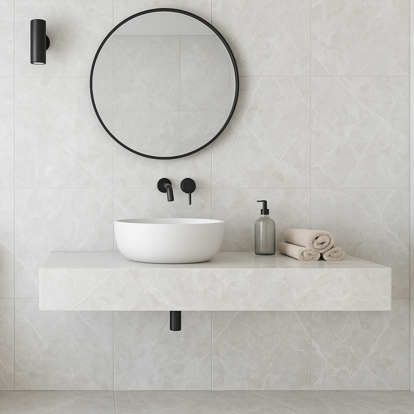 Belvedere White Satin 60x60