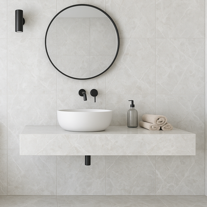 Belvedere White Satin 60x60