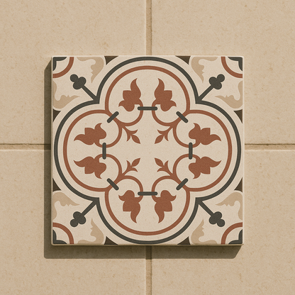Elegantly Versatile Brown Cubic Ceramic Tiles - 20x20
