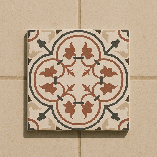 Elegantly Versatile Brown Cubic Ceramic Tiles - 20x20