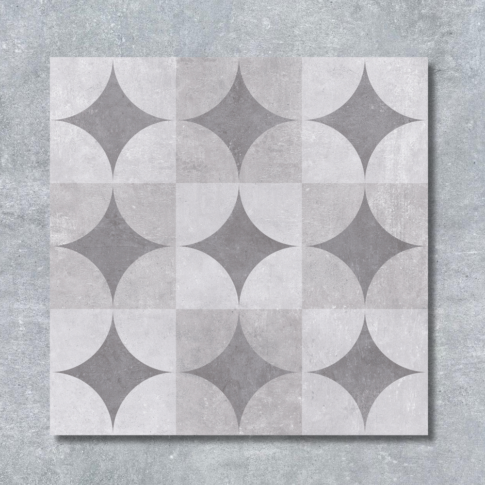 Earth pattern 60x60x2 Grey Matt