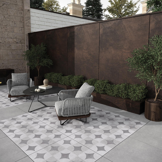 Earth pattern 60x60x2 Grey Matt