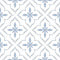 Charming Blue Ceramic Tiles with Antique Cube Pattern