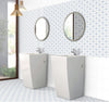 Charming Blue Ceramic Tiles with Antique Cube Pattern