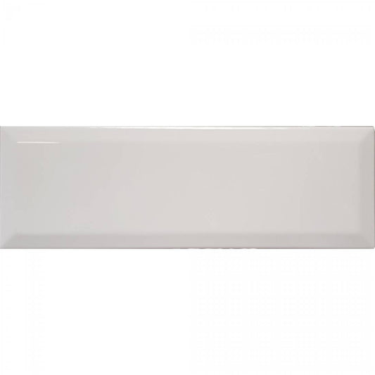 Pristine Elegance 10x30 White Matt Bevelled Ceramic Tiles