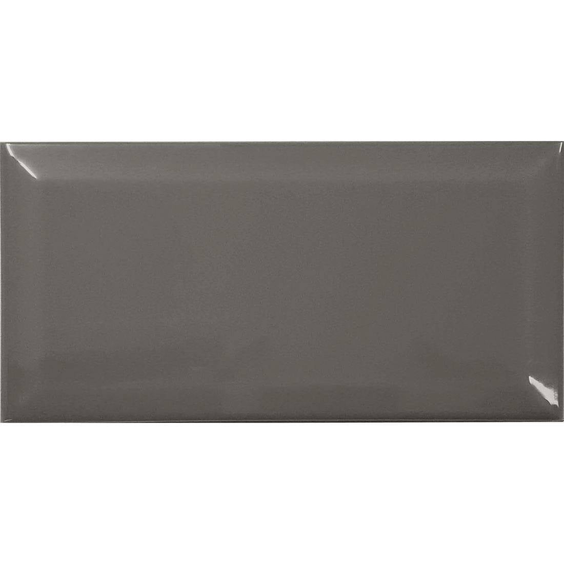 Glossy Grey Ceramic Wall Tiles - Biselado 10x20