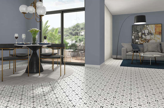 Shimmering Grey Porcelain Tiles - Versatile 45x45 Matt Finish