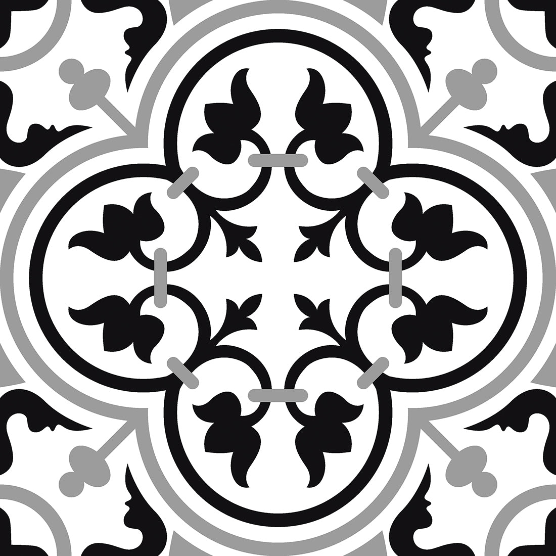 Elegant Cube Design Black Matt Ceramic Tiles 20x20