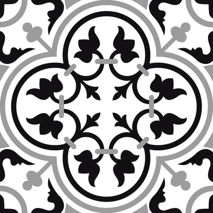 Elegant Cube Design Black Matt Ceramic Tiles 20x20