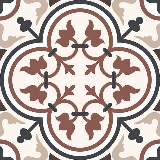 Elegantly Versatile Brown Cubic Ceramic Tiles - 20x20