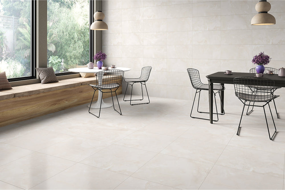 Refined Onyx Bianco Matt Porcelain Tiles 60x60
