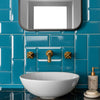 Glossy Aquamarine Subway Tiles