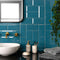 Glossy Aquamarine Subway Tiles