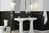 Glossy Black Ceramic Wall Tiles - Signature Metro Style