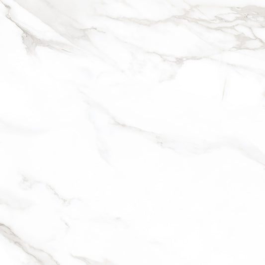 Glistening White Glazed Polished Porcelain Tiles 60x60