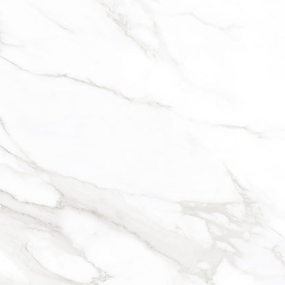 Elegant Matte White Statuario Mercury Porcelain Tiles 60x60