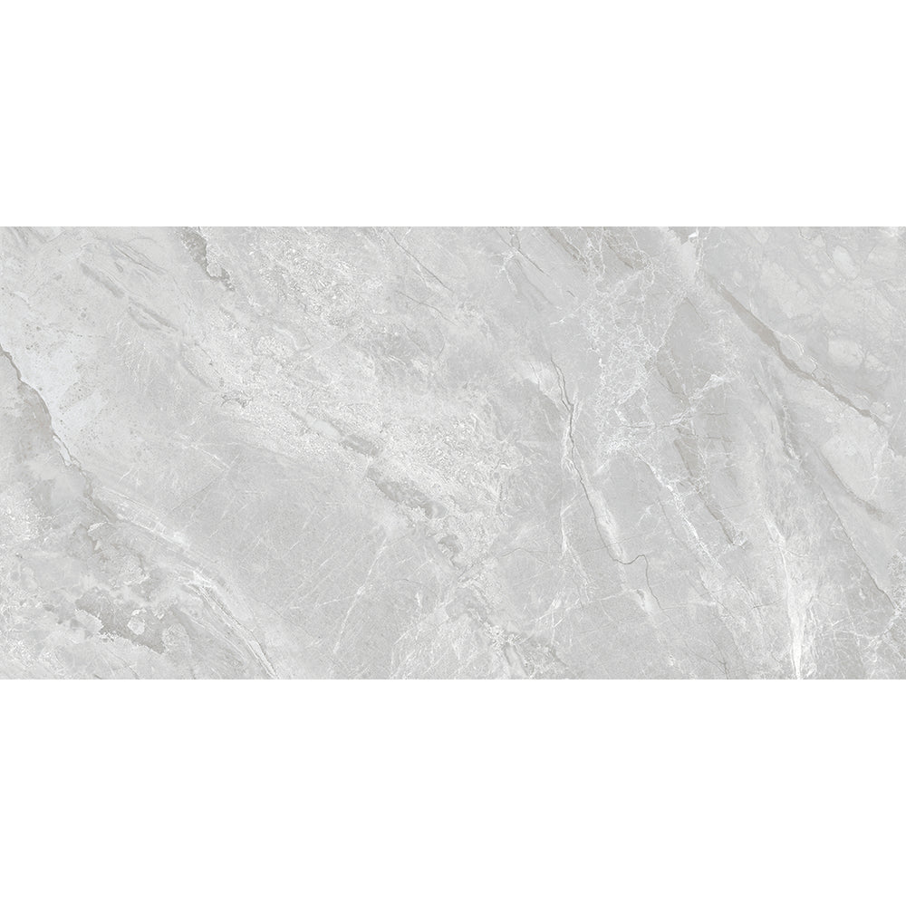 Lustrous Light Grey Porcelain Tiles - Zenith 30x60 Collection
